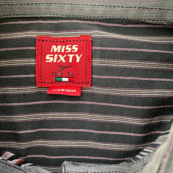 Miss Sixty Multicolor Striped Button Down Shirt - Picture 6 of 8